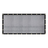 WindscreenSupplyCo 8ft x 16ft mesh tarp shading garden and yard spaces.