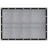 WindscreenSupplyCo 8x10 mesh tarp with grommets for durable outdoor shade.