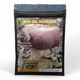 Wine Cap Seed/Dry Spawn packaging ready for outdoor planting