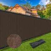Winpull backyard privacy fence cover blocks sightlines while preserving airflow in a sunny yard.