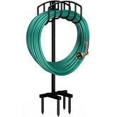Winpull hose holder with a stable base keeps your outdoor hose organized and off the ground.