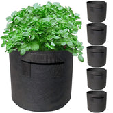 Wiretran 5-pack 3-gallon grow bags ready for portable balcony gardens.