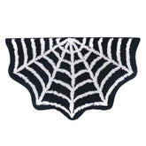 WITTIZA spider web bath mat front view adds gothic style to your bathroom and safe footing after showers