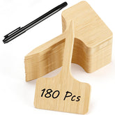 WixiTool plant labels in T-shape for pots, ideal for organizing herbs and vegetables.