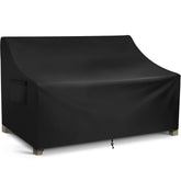 WLEAFJ patio sofa cover waterproof front view protecting an outdoor sofa