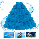 WLLEYAY pool filter balls in use for above-ground pool filtration