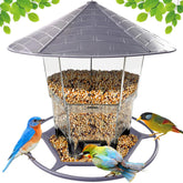 WLLKOO Bird Feeder outdoor adjustable view enables easy backyard birdwatching.