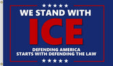 WNOHDSTT We Stand With Ice flag 3x5ft with vibrant print for outdoor display
