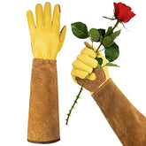 WOHEER long gardening gloves protect hands and forearms during thorn pruning.