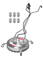 WOJET 22-inch surface cleaner on driveway for stripe-free cleaning.