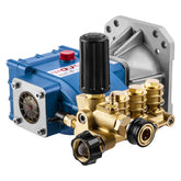 WOJET Triplex pump front view showing rugged construction for high-pressure cleaning