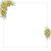 Wokceer wedding arch stand 8x8 white full view shows sturdy metal frame for elegant ceremonies
