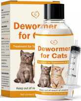 WOMRICH tapeworm bottle front for feline digestive balance and easy dosing.