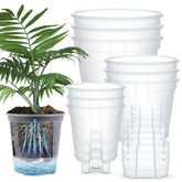 Wonderjune self-watering pots with a deep reservoir support steady moisture for indoor plants.