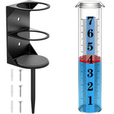 WondMall rain gauge outdoor mounted in garden for accurate rainfall readings