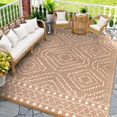 Wonnitar outdoor rug 9x12 waterproof straw pattern ideal for patios and decks.