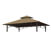 Wonwon grill gazebo canopy top 5x8 khaki shields sun for comfortable grilling.