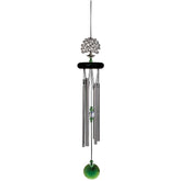 Woodstock Chimes Crystal Tree of Life with green accents for outdoor ambiance.