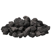 WoodUS lava rocks closeup texture, showcasing natural color and heat retention.