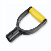 WORAMUK D grip plastic spade handle, top view, for comfortable snow clearing.