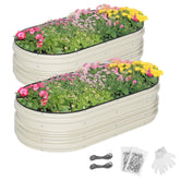 WORKPRO 4x2x1ft outdoor garden bed with open bottom promotes deeper rooting and drainage.