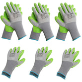 WORKPRO 6 Pairs Garden Gloves with eco latex palm coating for durable garden protection.