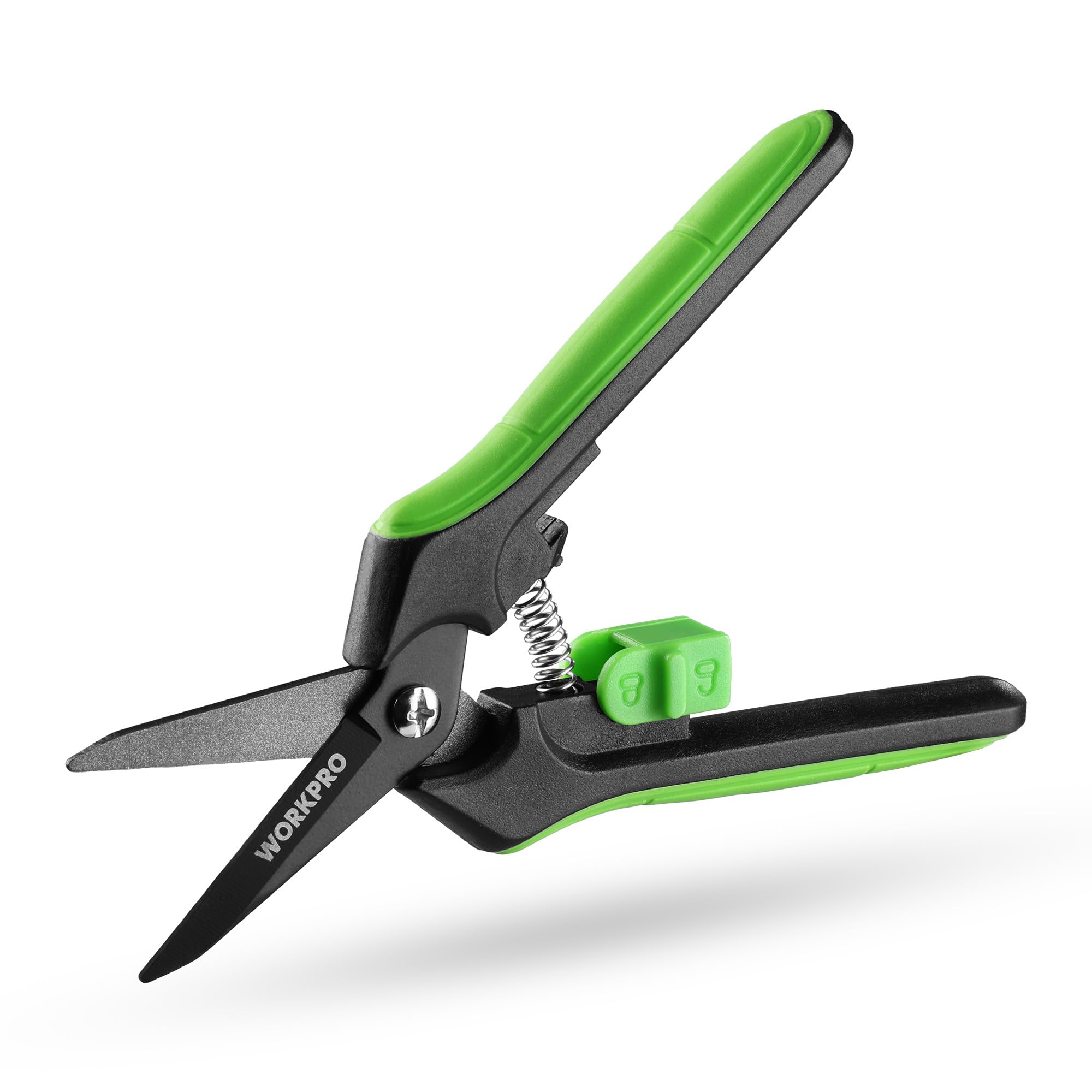 WORKPRO pruning shears blade close-up for precise cuts and clean edges