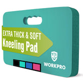 WORKPRO kneeling pad blue close-up highlights ultra-thick cushioning for comfortable kneeling