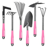 WorkPro pink garden tool set trowel with comfortable grip for precise planting