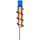 Worlds Coolest Rain Gauge copper front with clear readings for accurate rainfall tracking.