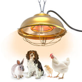 WORLEYX 300W heat lamp in a chicken coop provides steady warmth for chicks