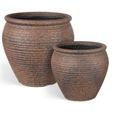 Worth clay-pot-style planter large 17x16 for eye-catching patio displays.