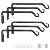 Worth Garden 6-Pack plant hanger bracket, front view, sturdy iron for outdoor use