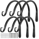 Worth Garden 8-inch plant hanger bracket mounted on wall for sturdy outdoor use.