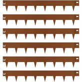 Worth Garden 6-pack edging in corten steel creates durable borders with rustic patina.