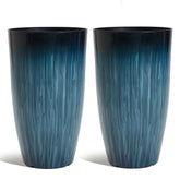 Worth Garden gradient blue glossy planter for outdoor décor and healthy growth