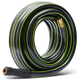 Worth lead-in hose brass-ends close-up highlights leakproof fittings for steady water flow.