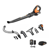 WORX WG545.1 product shot shows a compact cordless blower for quick cleanup.