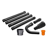 WORX gutter cleaning kit assembly shows modular tubes for easy setup and extended reach