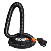 WORX LeafPro mesh hood seals airflow for efficient leaf collection.