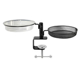 WOWARE deck bird feeder and bath with clamp assembly for secure fence mounting