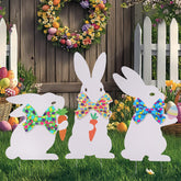 WruFiz Easter bunny yard sign 01 with stake for weatherproof outdoor welcome.
