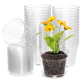 WSMKSZ 4-inch clear nursery pot for easy seedling monitoring and root visibility.
