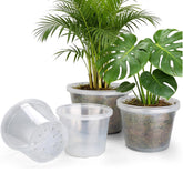 WTXHOP 15-pack clear nursery pot 8-inch for seedling growth with drainage for healthy roots