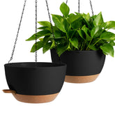 WUCEIAUU 13-inch hanging planters in a two-pack for versatile indoor and outdoor display