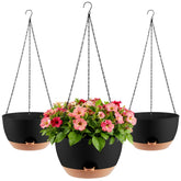 WUCEIAUU self-watering hanging planter base keeps soil moist longer.