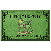 Wulidrom Hippity Hoppity doormat front view showing compact profile and welcoming feel