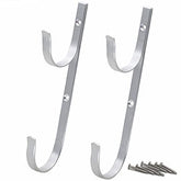 WWD POOL aluminium pole hanger with blue 2-hooks keeping pool tools organized