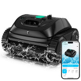 WYBOT C1 front view shows compact cordless design and strong suction.