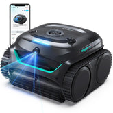 WYBOT C2 Vision AI camera detects dirt for thorough cleaning in large pools.